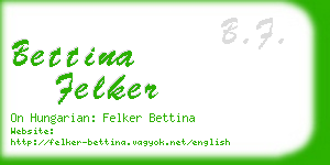 bettina felker business card